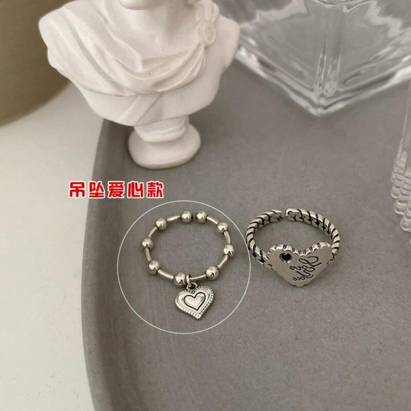 925 Sterling Silver New Simple Design Rings Heart Tassel Shape Retro Distressed Opening Handmade Ring Fashion Fine Jewelry чорний
925 Sterling Silver New Simple Design Rings Heart Tassel Shape Retro Distressed Opening Handmade Ring Fashion Fine Jewelry чорний