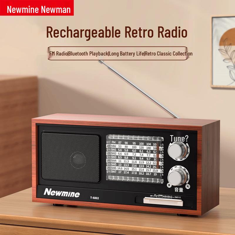Newman T-6802 Retro Full-Band Radio Bluetooth Speaker (CN version)
Newman T-6802 Retro Full-Band Radio Bluetooth Speaker (CN version)