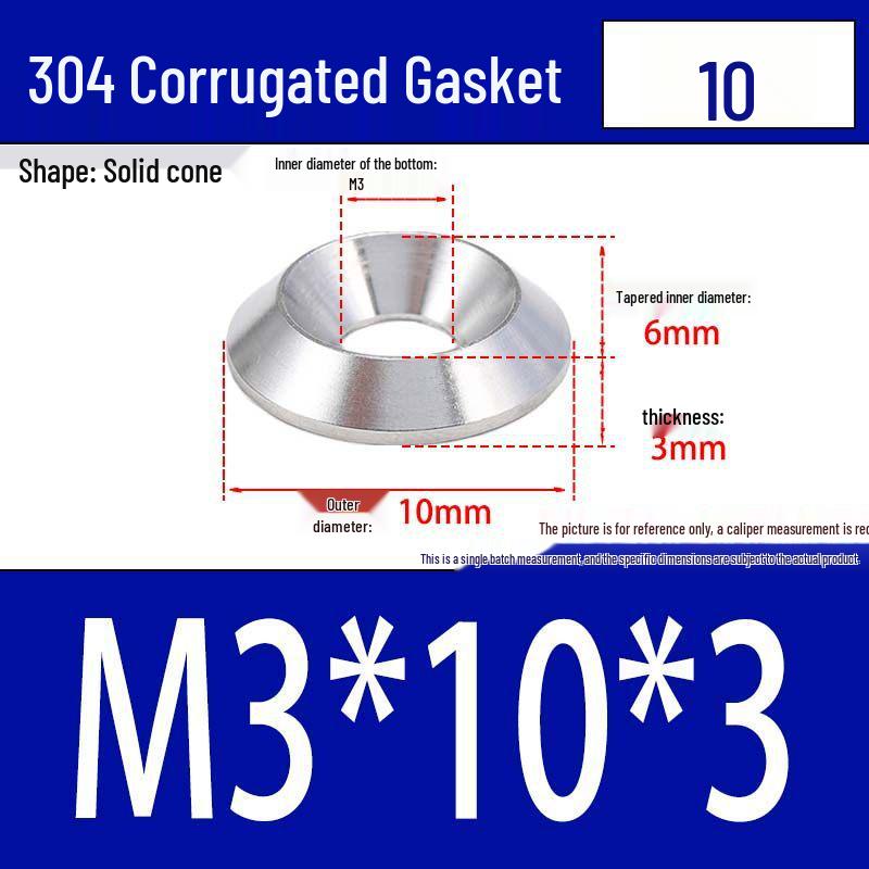 304 Stainless Steel Decorative Conical Fish Eye Washer for M3-M10 Countersunk Holes
304 Stainless Steel Decorative Conical Fish Eye Washer for M3-M10 Countersunk Holes