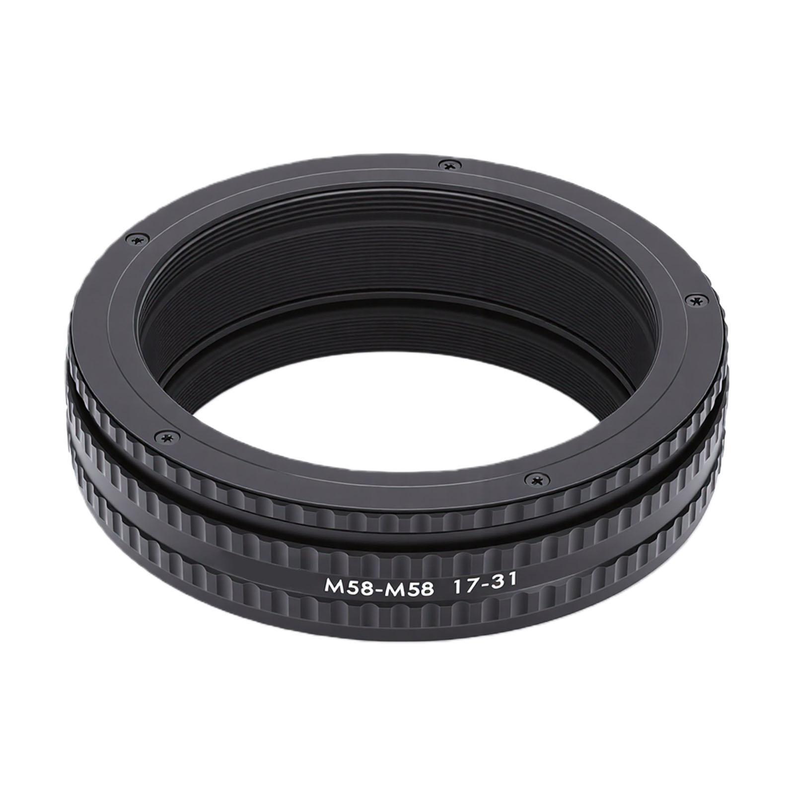 Focusing Helicoid Adapter M58 17 31mm Adjustable Focusing Helicoid Tube Macro Extension Tube Adapter Converter Connector
Focusing Helicoid Adapter M58 17 31mm Adjustable Focusing Helicoid Tube Macro Extension Tube Adapter Converter Connector