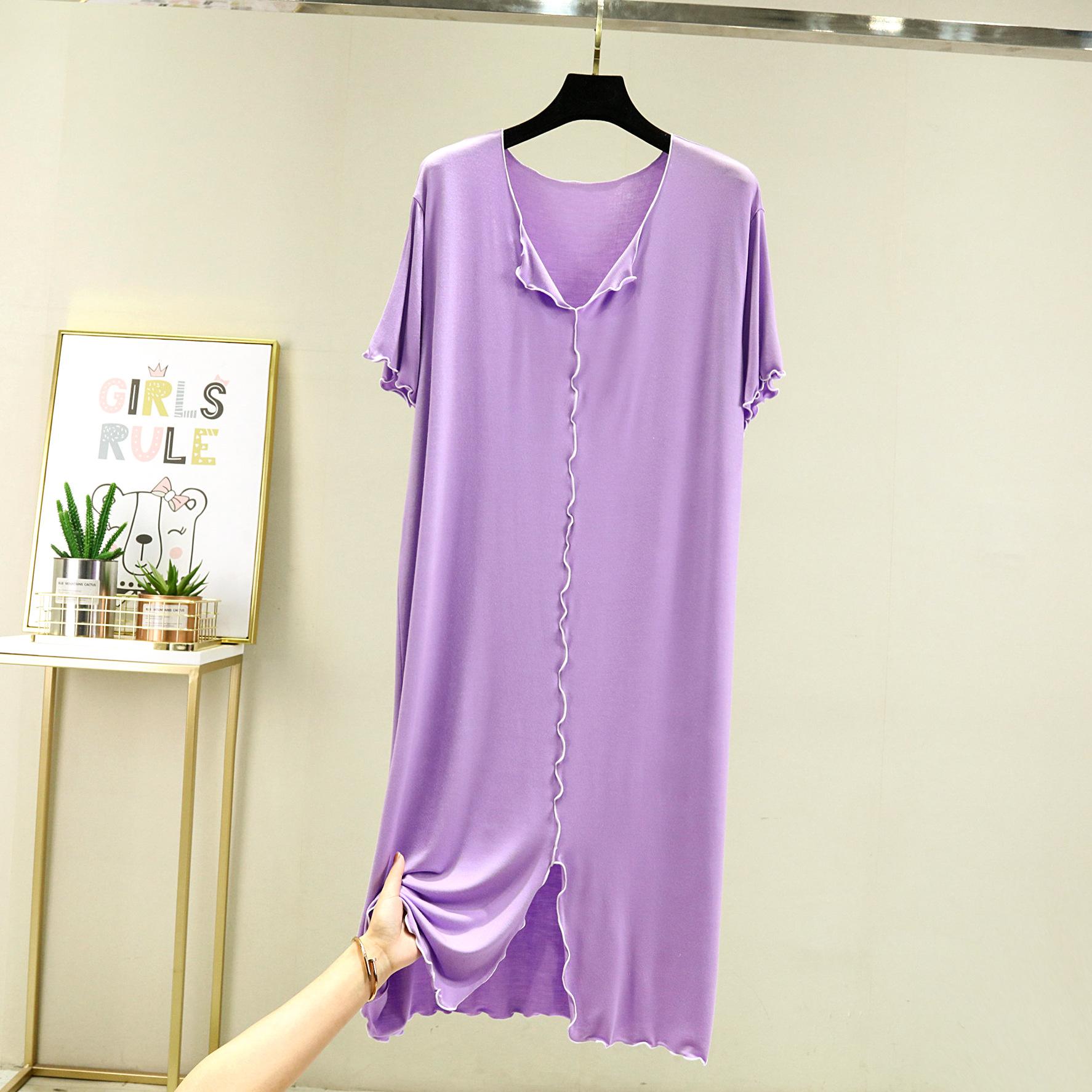 Summer Modal Night Dress Woman New Casual V Neck Women s Nightgowns Comfortable Sleepwear Nightshirt Large Size Homewear XXL фіолетовий
Summer Modal Night Dress Woman New Casual V Neck Women s Nightgowns Comfortable Sleepwear Nightshirt Large Size Homewear XXL фіолетовий