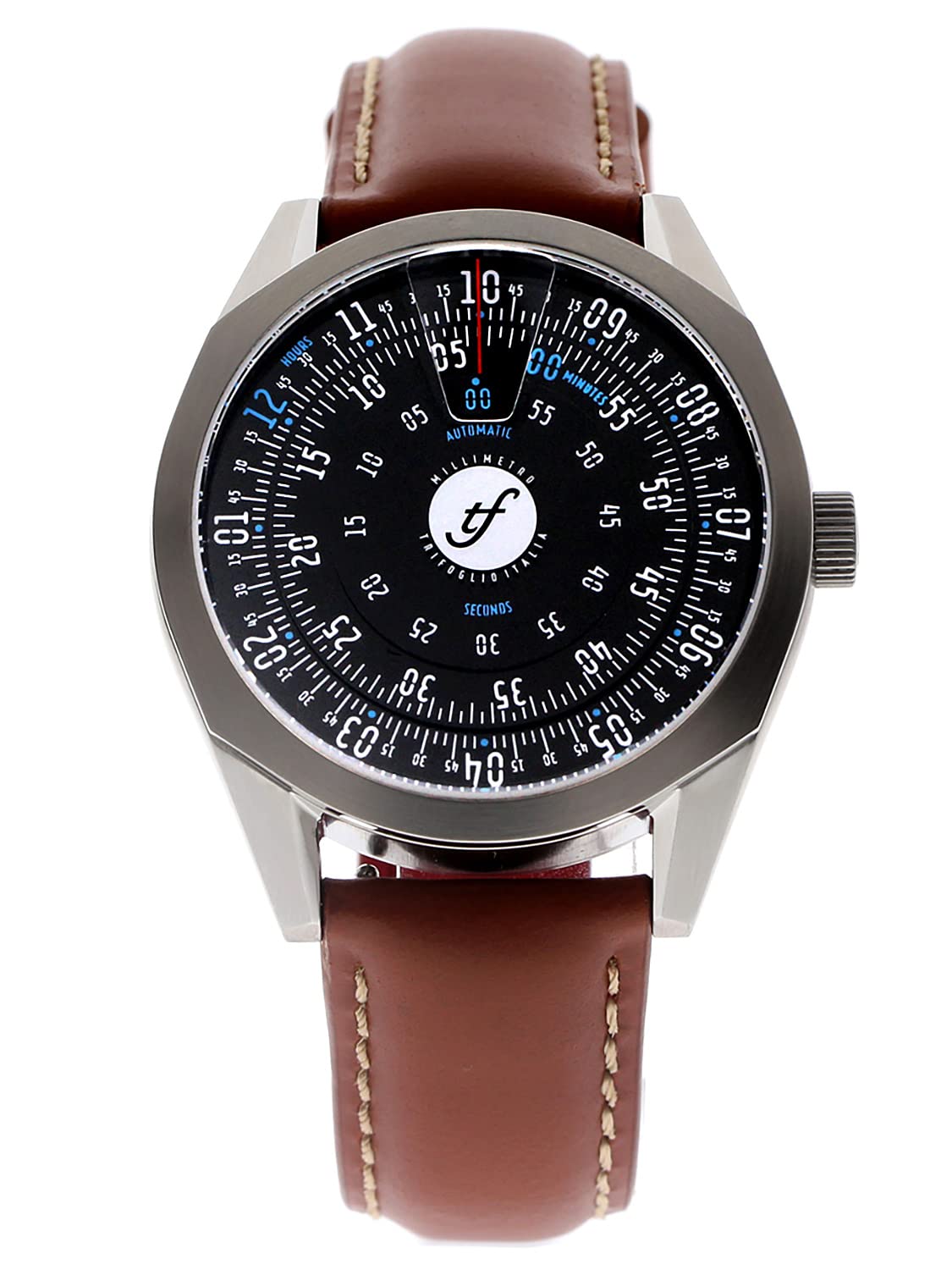 Millimetro IV MLIV121SSBK Trifoglio Italia MILLIMETRO IV 4th Generation Automatic Watch Rotating Disc Black Dial Brown Calf Leather Strap Italian
Millimetro IV MLIV121SSBK Trifoglio Italia MILLIMETRO IV 4th Generation Automatic Watch Rotating Disc Black Dial Brown Calf Leather Strap Italian
