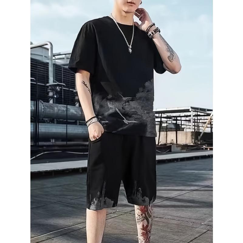 Summer Casual Sports Suit Men s Short Sleeve T-shirt and Shorts New Trendy Two-piece Set XL
Summer Casual Sports Suit Men s Short Sleeve T-shirt and Shorts New Trendy Two-piece Set XL