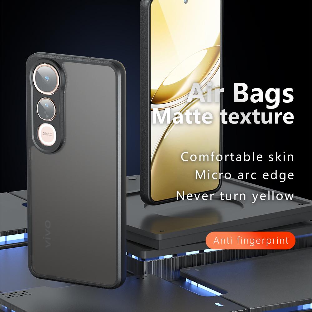 For vivo V50 Lite 5G Case Skin-Touch TPU+PC Matte Phone Shell,Transparent Black As Shown A
For vivo V50 Lite 5G Case Skin-Touch TPU+PC Matte Phone Shell,Transparent Black As Shown A