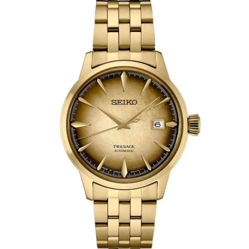 SEIKO SRPK48 Men s Analog Automatic Watch - Gold Dial, Gold-Tone Stainless Steel Band - Sapphire Crystal, 100-meter Water Resistance, Blue, Japanese S
SEIKO SRPK48 Men s Analog Automatic Watch - Gold Dial, Gold-Tone Stainless Steel Band - Sapphire Crystal, 100-meter Water Resistance, Blue, Japanese S
