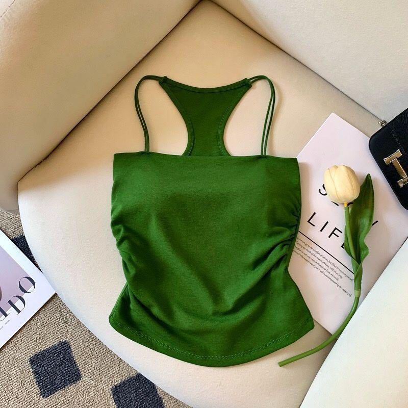Backless Summer Pleated Waist Top with Chest Pads - Versatile and Slimming Design One Size зелений
Backless Summer Pleated Waist Top with Chest Pads - Versatile and Slimming Design One Size зелений
