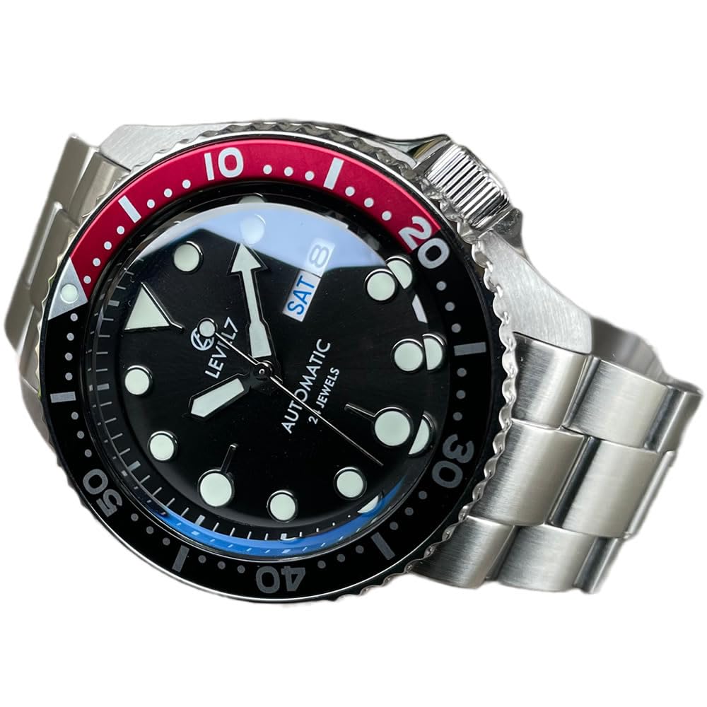 Handmade Japanese Watch 10 ATM Water Resistant Black Sapphire Crystal NH36 Automatic Movement Watch LEVEL7 Non-Reflective Diver s Men s (Black)
Handmade Japanese Watch 10 ATM Water Resistant Black Sapphire Crystal NH36 Automatic Movement Watch LEVEL7 Non-Reflective Diver s Men s (Black)