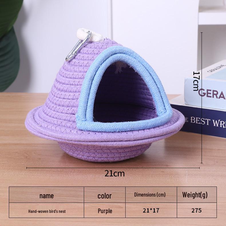Handwoven Parrot Nest: Warm Rattan & Thick Cotton Insulation
Handwoven Parrot Nest: Warm Rattan & Thick Cotton Insulation