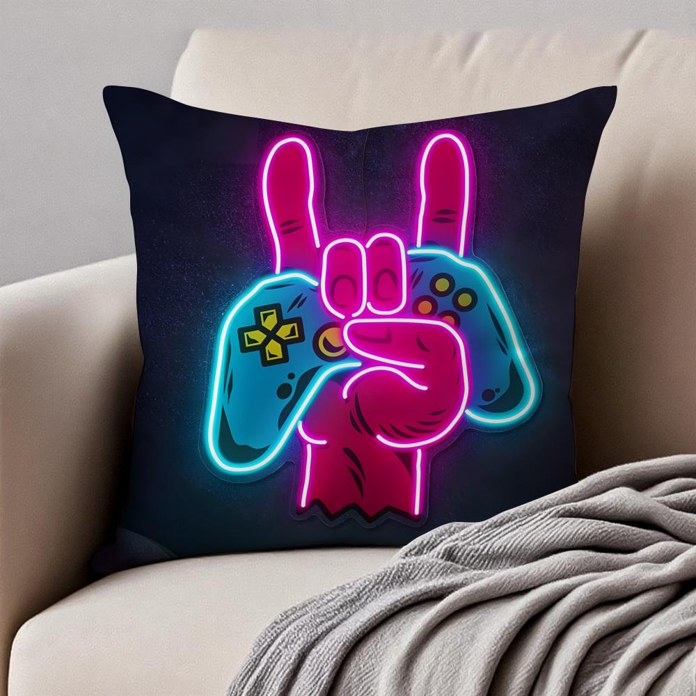 Trendy Game Art Neon Gamepad Game Zone Cushion Cover Pillowcase Antidustmite Invisible Zipper Short Plush Sofa Cushion 30X30cm
Trendy Game Art Neon Gamepad Game Zone Cushion Cover Pillowcase Antidustmite Invisible Zipper Short Plush Sofa Cushion 30X30cm