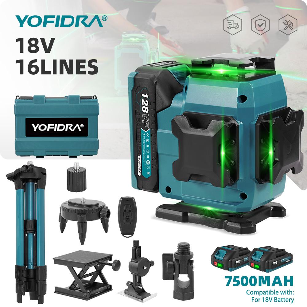 Yofidra 16 линий 4D лазерный уровень автоматический 360 горизонтальный вертикальный самовыравнивающийся ультрамощный зеленый луч для аккумулятора 18 В Without Battery
Yofidra 16 линий 4D лазерный уровень автоматический 360 горизонтальный вертикальный самовыравнивающийся ультрамощный зеленый луч для аккумулятора 18 В Without Battery