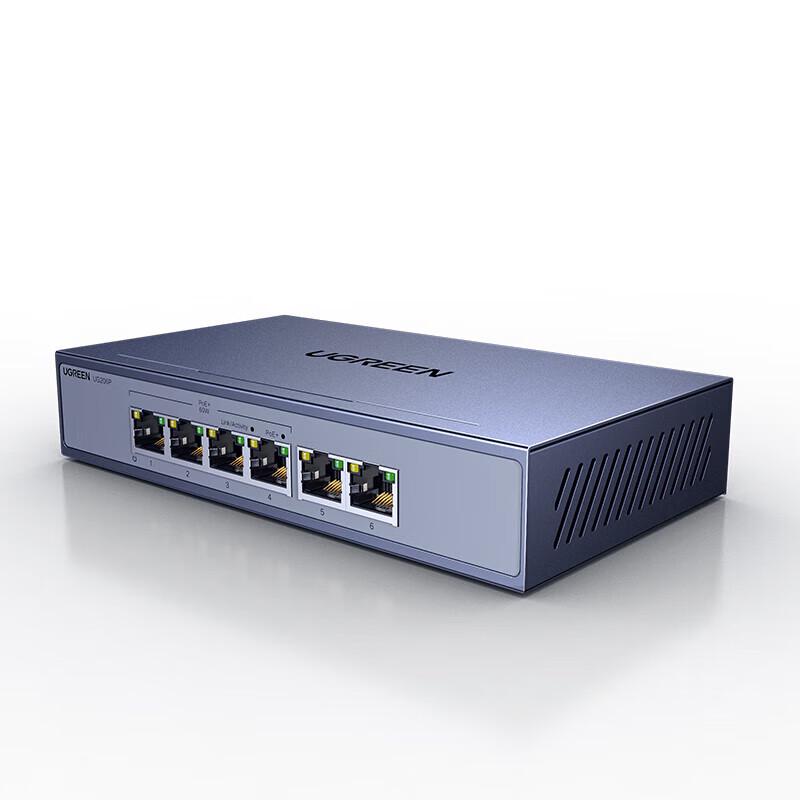 Ugreen 6-Port Gigabit PoE Network Switch
Ugreen 6-Port Gigabit PoE Network Switch