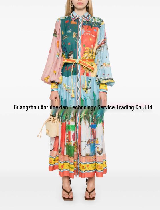 Spring Abstract Artist High Collar Lantern Sleeve Dress for Women L
Spring Abstract Artist High Collar Lantern Sleeve Dress for Women L