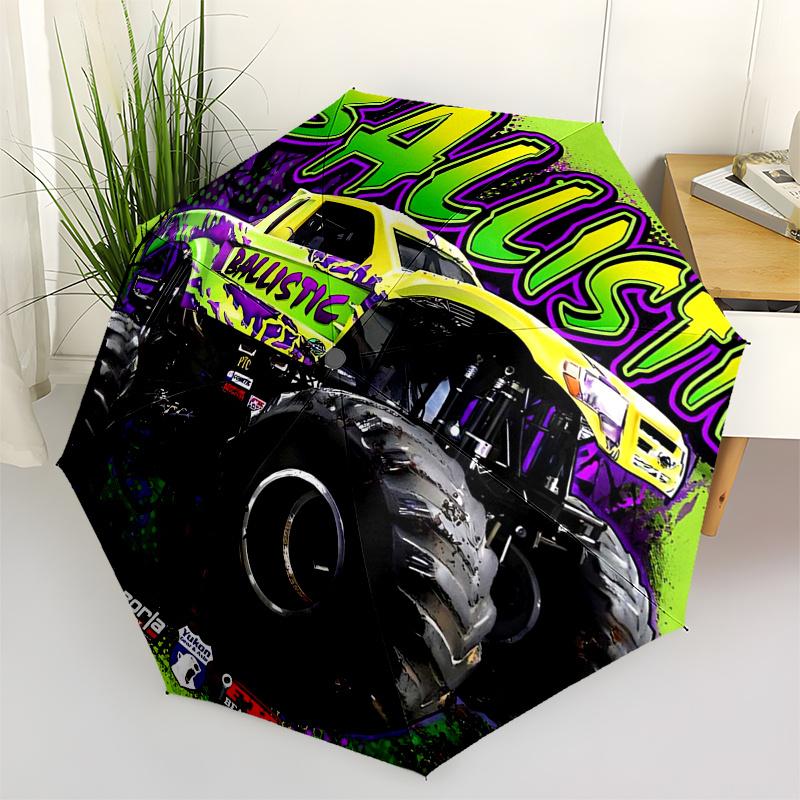 Monster Truck Themed Travel Umbrella 8 Ribs Automatic Opening and Closing, Portable Folding Design, Compact and Stylish Umbrella Suitable fo
Monster Truck Themed Travel Umbrella 8 Ribs Automatic Opening and Closing, Portable Folding Design, Compact and Stylish Umbrella Suitable fo