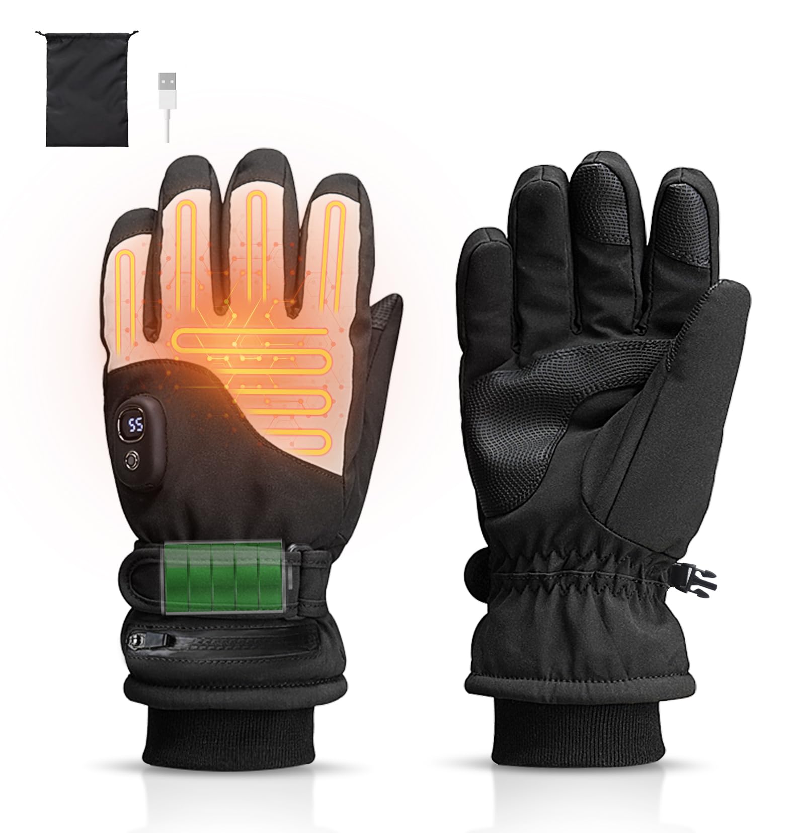 ZenCT Heated USB 3000mAh 3 Temperature Hours of Continuous LCD Warm Hand Waterproof and for and Outdoor Unisex Gloves, Rechargeable, Battery, чёрный
ZenCT Heated USB 3000mAh 3 Temperature Hours of Continuous LCD Warm Hand Waterproof and for and Outdoor Unisex Gloves, Rechargeable, Battery, чёрный