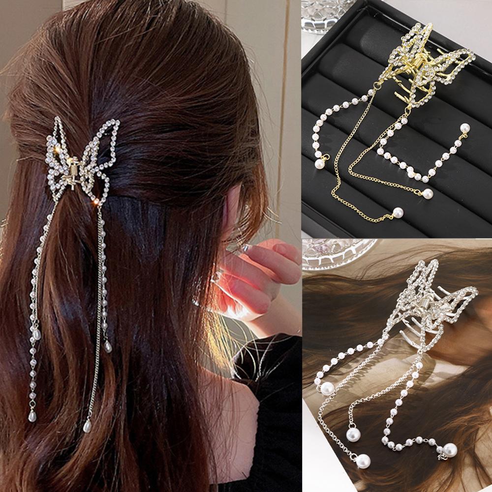 Haimeikang Butterfly Rhinestone Hair Crab Clips Girls Women Fashion Styling Tools Hairpins Claw Pearl Tassel Hair Accessories
Haimeikang Butterfly Rhinestone Hair Crab Clips Girls Women Fashion Styling Tools Hairpins Claw Pearl Tassel Hair Accessories