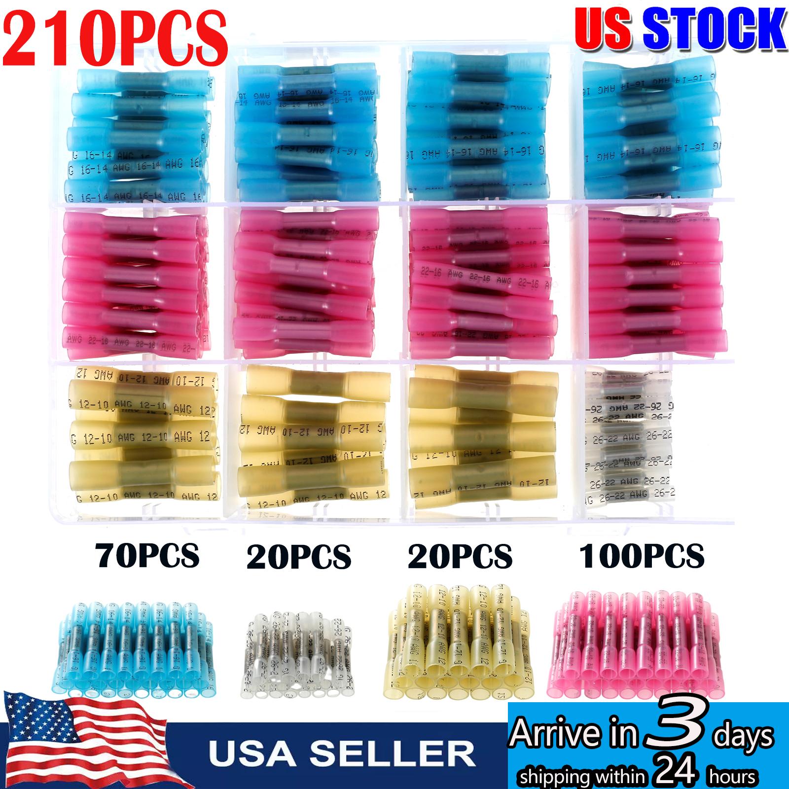 210PCS Solder Seal Wire Connectors Marine Grade Heat Shrink Wire Connectors Waterproof Insulated Wire Splice Electrical Terminal 210pcs
210PCS Solder Seal Wire Connectors Marine Grade Heat Shrink Wire Connectors Waterproof Insulated Wire Splice Electrical Terminal 210pcs