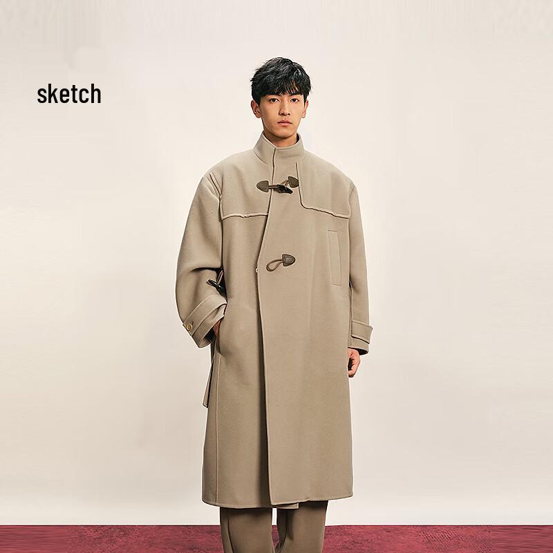 Croquis Men s Wool Blend Stand Collar H-line Long Overcoat S
Croquis Men s Wool Blend Stand Collar H-line Long Overcoat S
