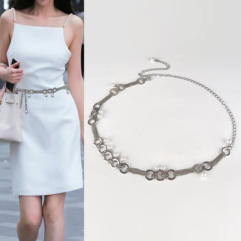 Ladies Temperament High-End Waist Chain Pearl Women S Metal Chain With Skirt Dress Sweater Decorative Belt
Ladies Temperament High-End Waist Chain Pearl Women S Metal Chain With Skirt Dress Sweater Decorative Belt