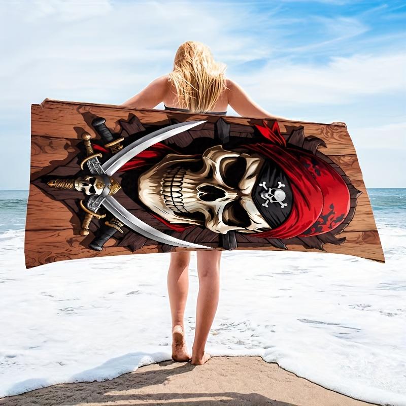1PC Pirate Skull Pattern Microfiber Beach Towel Multi-Purpose For Seaside Pool Bathroom Camping Travel Yoga Fitness W30*H60(CM)
1PC Pirate Skull Pattern Microfiber Beach Towel Multi-Purpose For Seaside Pool Bathroom Camping Travel Yoga Fitness W30*H60(CM)