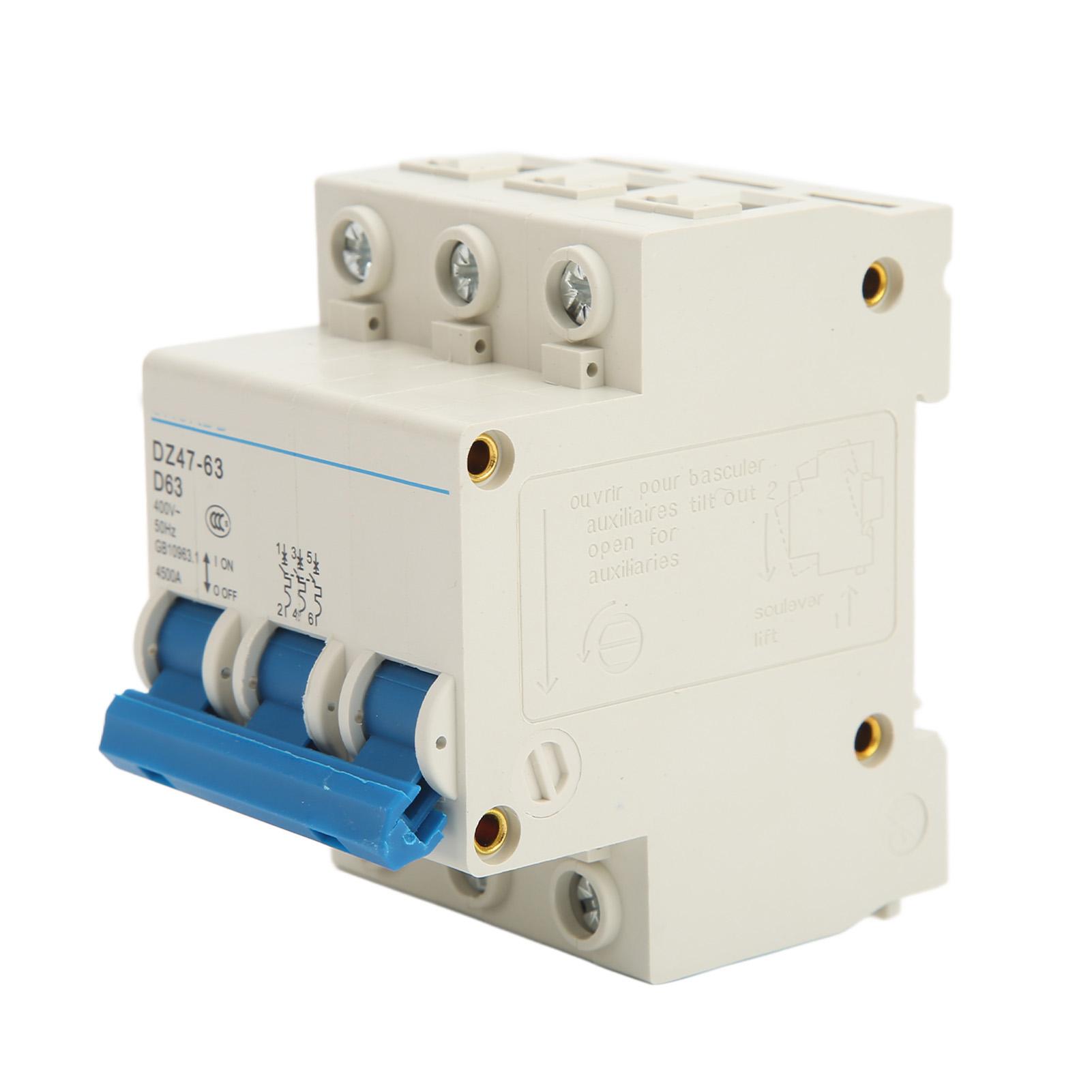 Автоматичний вимикач 3P MCB для монтажу на DIN-рейку 4500A Відключаюча здатність 400V 63A для домашнього офісу
Автоматичний вимикач 3P MCB для монтажу на DIN-рейку 4500A Відключаюча здатність 400V 63A для домашнього офісу