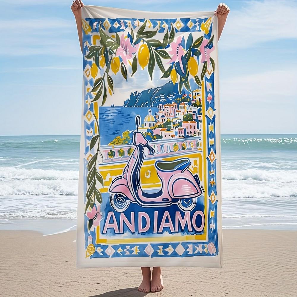 Amalfi Coast Vespa Beach Towel Patterned Sunscreen And Windproof Suitable For Swimming Pool Camping Travel Blanket W40*H60(CM)
Amalfi Coast Vespa Beach Towel Patterned Sunscreen And Windproof Suitable For Swimming Pool Camping Travel Blanket W40*H60(CM)