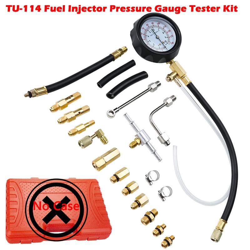 TU-114 Fuel Injector Pressure Gauge Tester Kit Diesel Engine Compression 0-140 PSI Gas Oil Pressure Tools for Car Motorcycle No Case
TU-114 Fuel Injector Pressure Gauge Tester Kit Diesel Engine Compression 0-140 PSI Gas Oil Pressure Tools for Car Motorcycle No Case
