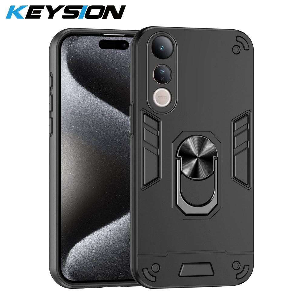 KEYSION Shockproof Armor Case for VIVO V50 Lite 5G Soft Silicone+PC Camera Protection Ring Stand Phone Cover for VIVO V50 Lite for VIVO V50 Lite 5G зелений
KEYSION Shockproof Armor Case for VIVO V50 Lite 5G Soft Silicone+PC Camera Protection Ring Stand Phone Cover for VIVO V50 Lite for VIVO V50 Lite 5G зелений