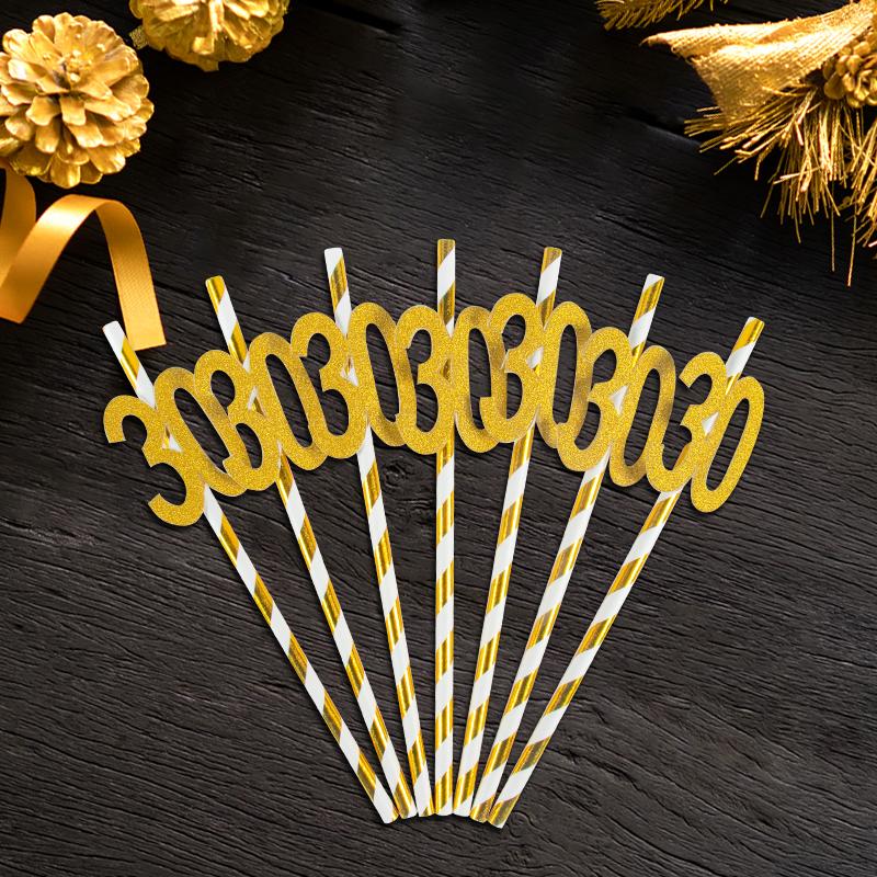 10pcs Gold Striped Paper Straws 30th 40th 50th 60th Birthday Drinking Straws for Adult 30 40 50 Years old Birthday Anniversary
10pcs Gold Striped Paper Straws 30th 40th 50th 60th Birthday Drinking Straws for Adult 30 40 50 Years old Birthday Anniversary