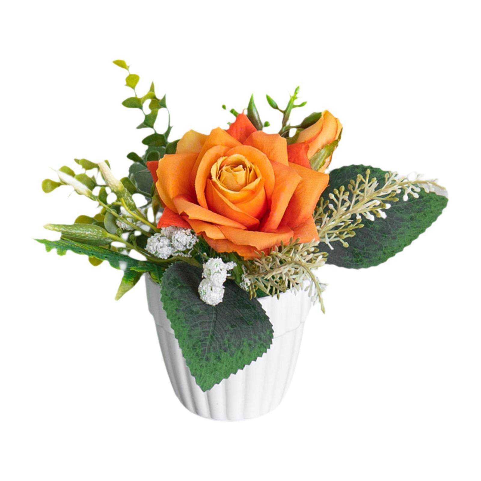 Artificial Potted Rose Flowers Fake Plants Potted Decor Nordic Design Realistic помаранчевий
Artificial Potted Rose Flowers Fake Plants Potted Decor Nordic Design Realistic помаранчевий