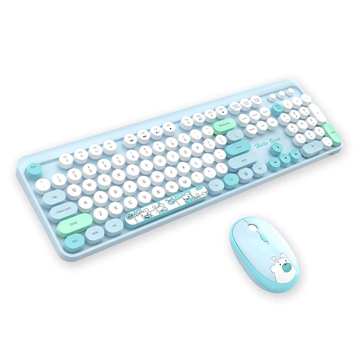 MOFii HELLO BEAR 2.4G Wireless Keyboard and Mouse Combo Plug and Play Wireless Typewriter Keyboard and Mouse Set синій
MOFii HELLO BEAR 2.4G Wireless Keyboard and Mouse Combo Plug and Play Wireless Typewriter Keyboard and Mouse Set синій