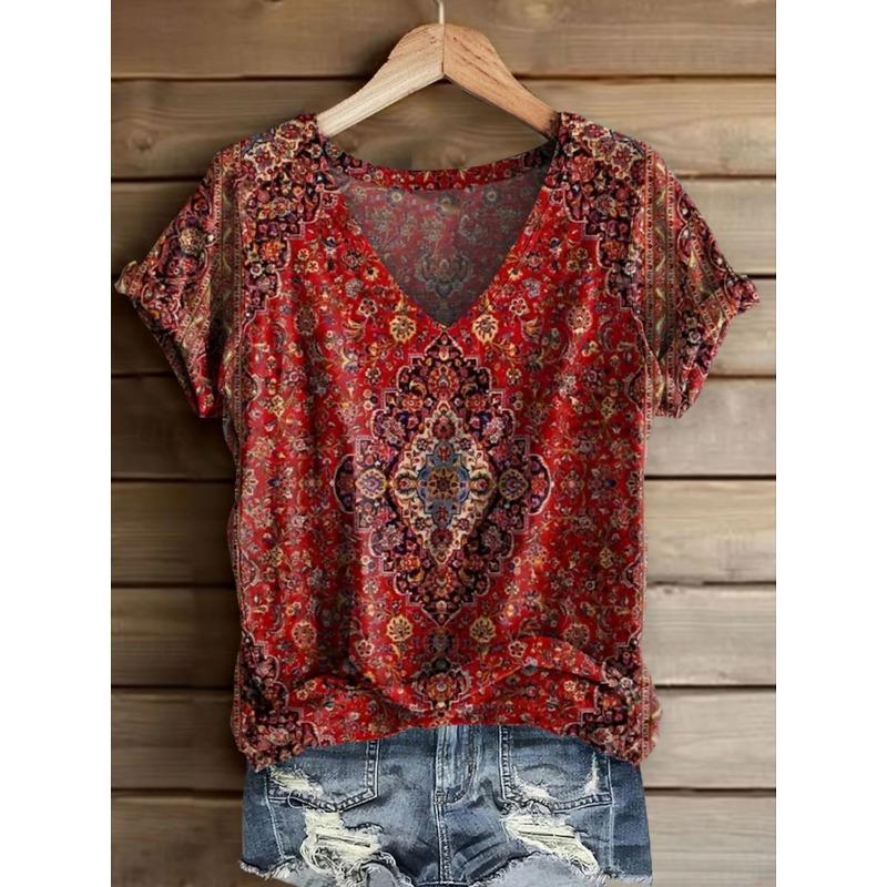 Women s Vintage Stylish Casual V Neck Short Sleeve T-Shirt Floral Plants Graphic Print Regular Tops Daily Wear for Spring Summer XL
Women s Vintage Stylish Casual V Neck Short Sleeve T-Shirt Floral Plants Graphic Print Regular Tops Daily Wear for Spring Summer XL