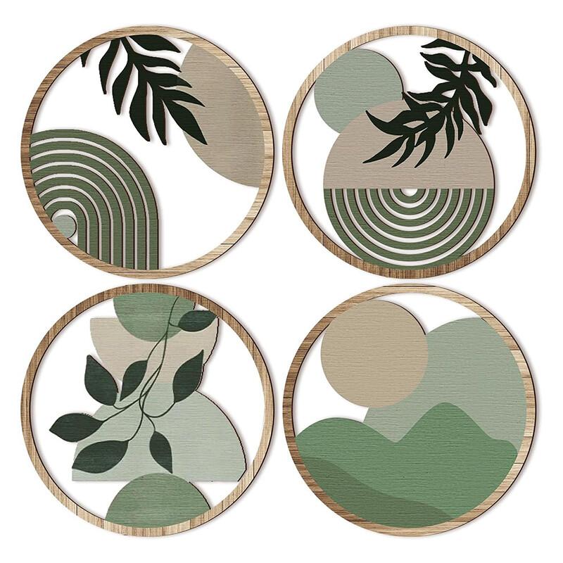 4Pcs Wooden Round Bohemian Geometric Wall Hanging Decor Diy Wall Art Decals for Living Room Home Decoration
4Pcs Wooden Round Bohemian Geometric Wall Hanging Decor Diy Wall Art Decals for Living Room Home Decoration