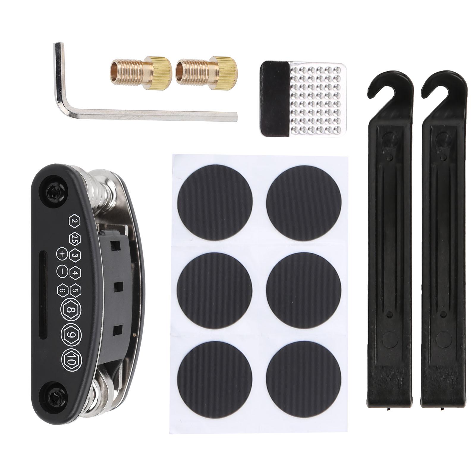 Bicycle Fast Tire Repair Kit Tire Lever 16 in 1 Multifunction Tool Bike Maintenance Set
Bicycle Fast Tire Repair Kit Tire Lever 16 in 1 Multifunction Tool Bike Maintenance Set