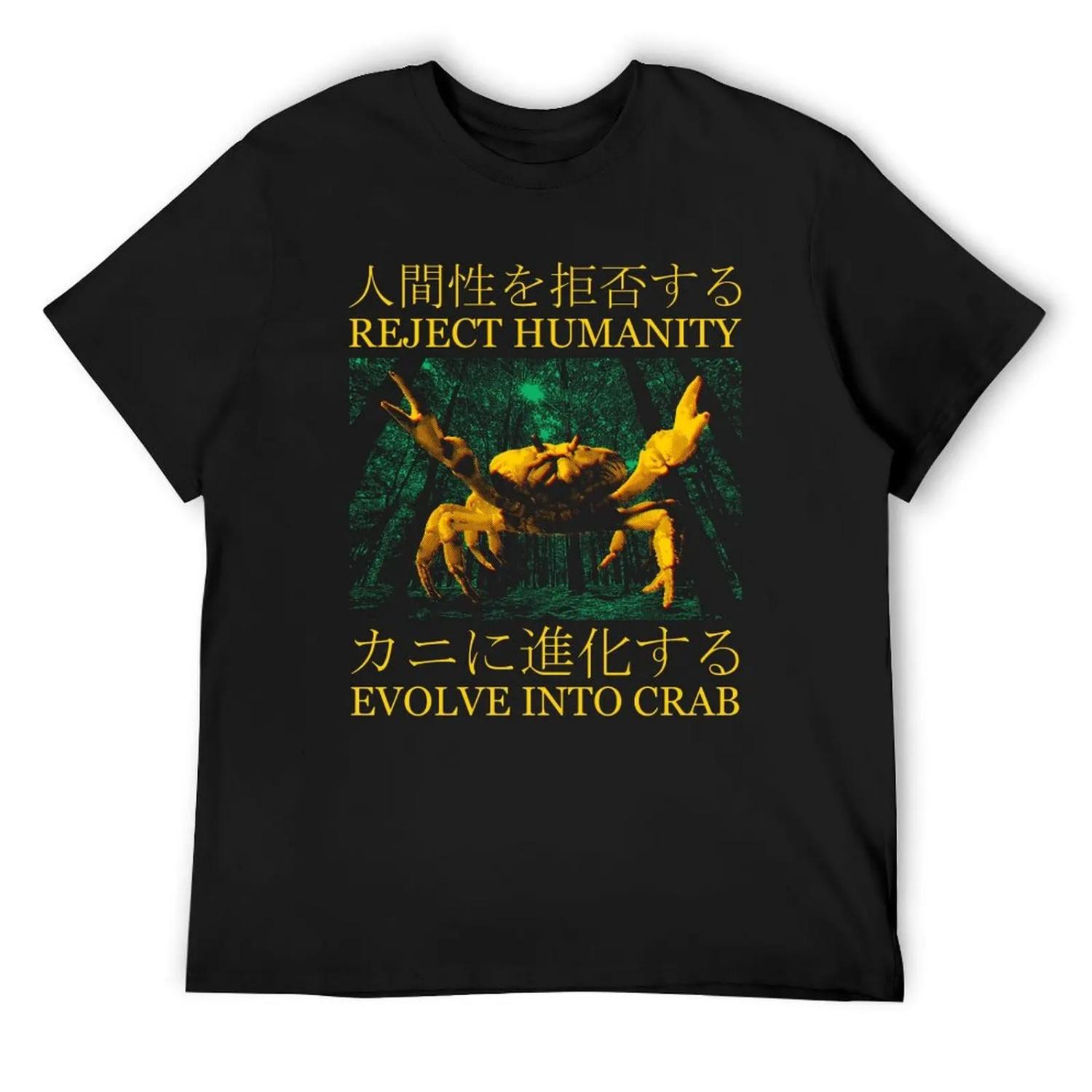 Evolve into Crab Japanese Vintage T-Shirt croswit shirt man Man t-shirt plain anime figures Men s t-shirt XXXXXL чорний
Evolve into Crab Japanese Vintage T-Shirt croswit shirt man Man t-shirt plain anime figures Men s t-shirt XXXXXL чорний