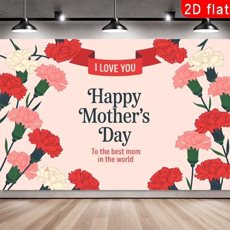 2D Mother s Day Photography Backdrop Happy Mother s Day Carnation Flower Background 47.2x31.5inch/120*80cm
2D Mother s Day Photography Backdrop Happy Mother s Day Carnation Flower Background 47.2x31.5inch/120*80cm