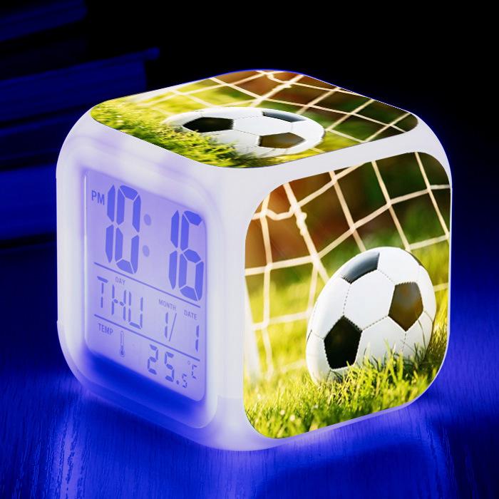 Creative Football Pattern LED Alarm Clock with Seven-Color Changing Feature - Silent Square Design for Students and Children Three Battery Clock
Creative Football Pattern LED Alarm Clock with Seven-Color Changing Feature - Silent Square Design for Students and Children Three Battery Clock