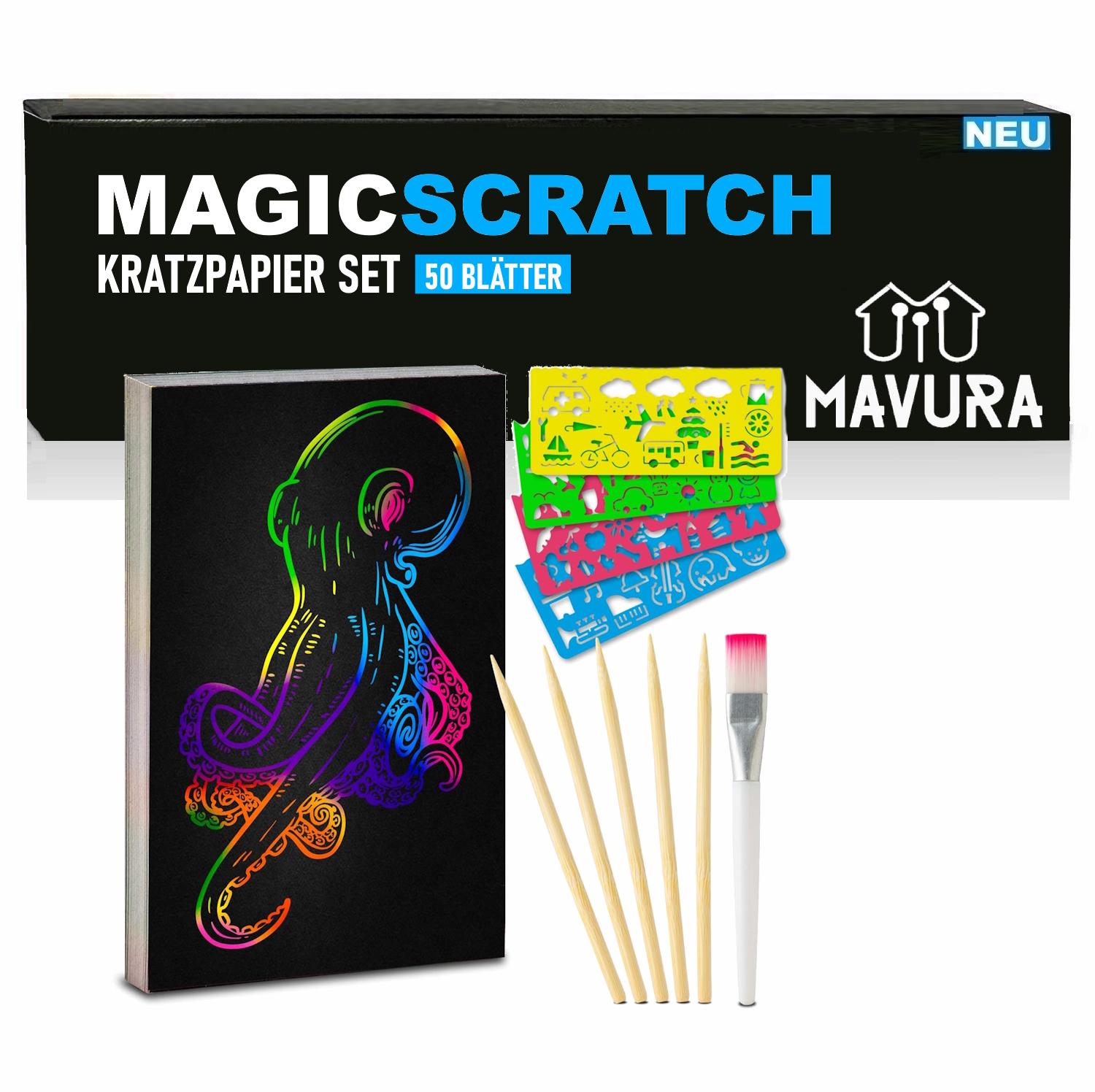 MAGICSCRATCH Креативний набір для рукоділля 50x скретч-папір для малювання та рукоділля
MAGICSCRATCH Креативний набір для рукоділля 50x скретч-папір для малювання та рукоділля