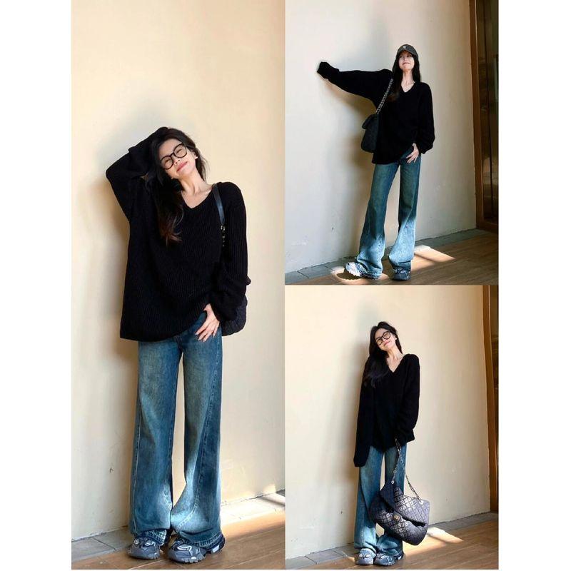 Classy V Neck Black Loose Pullover Outerwear Sweater Black 2XL(Suggested 65.00 kg-75.00 kg)
Classy V Neck Black Loose Pullover Outerwear Sweater Black 2XL(Suggested 65.00 kg-75.00 kg)