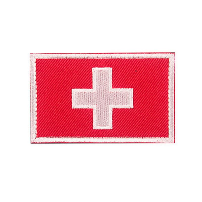 swiss flag patch embroidered applique 8cm×5cm Survival game military Velcro tape velcro NYANDELMO
swiss flag patch embroidered applique 8cm×5cm Survival game military Velcro tape velcro NYANDELMO