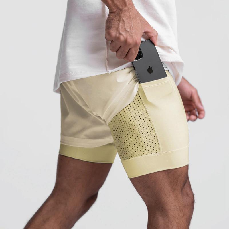Men 2 In 1 High Waist Running Shorts With Liner And Drawstring S хакі
Men 2 In 1 High Waist Running Shorts With Liner And Drawstring S хакі