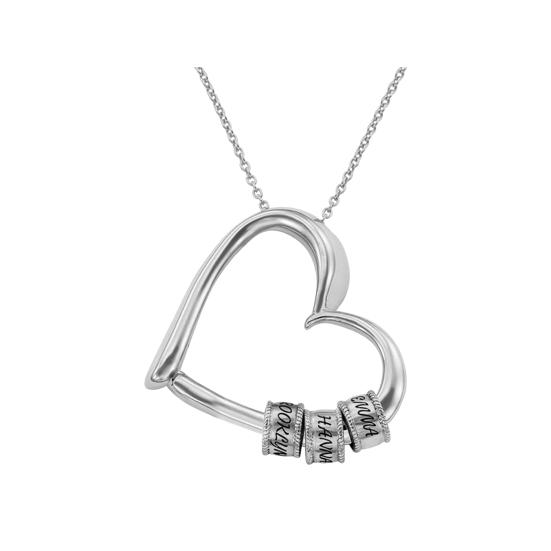 Персонализированное ожерелье с гравированными бусинами, своими руками, именами семей, именами, сердцем, регулируемая длина серебряный
Персонализированное ожерелье с гравированными бусинами, своими руками, именами семей, именами, сердцем, регулируемая длина серебряный