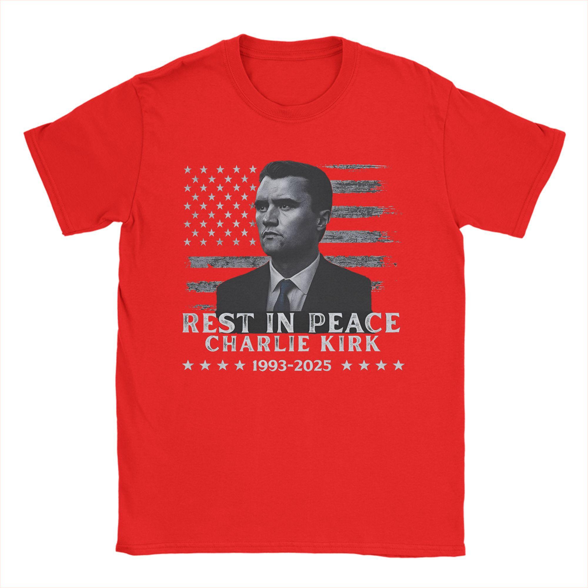 Rest In Peace Charlie Kirk TShirts Men Cool Pure Cotton Tees Crew Neck Short Sleeve T Shirts Classic Clothing S
Rest In Peace Charlie Kirk TShirts Men Cool Pure Cotton Tees Crew Neck Short Sleeve T Shirts Classic Clothing S