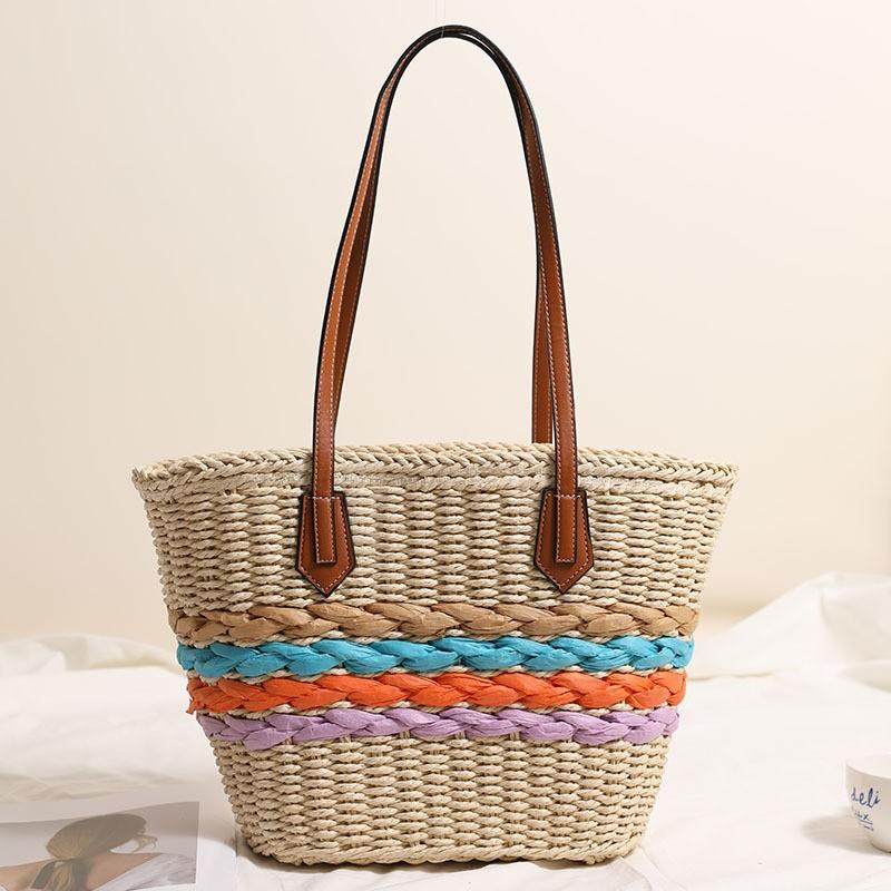 Bohemian One-shoulder Straw Woven Bag New Rainbow Stripe Vacation Beach All-match Female
Bohemian One-shoulder Straw Woven Bag New Rainbow Stripe Vacation Beach All-match Female