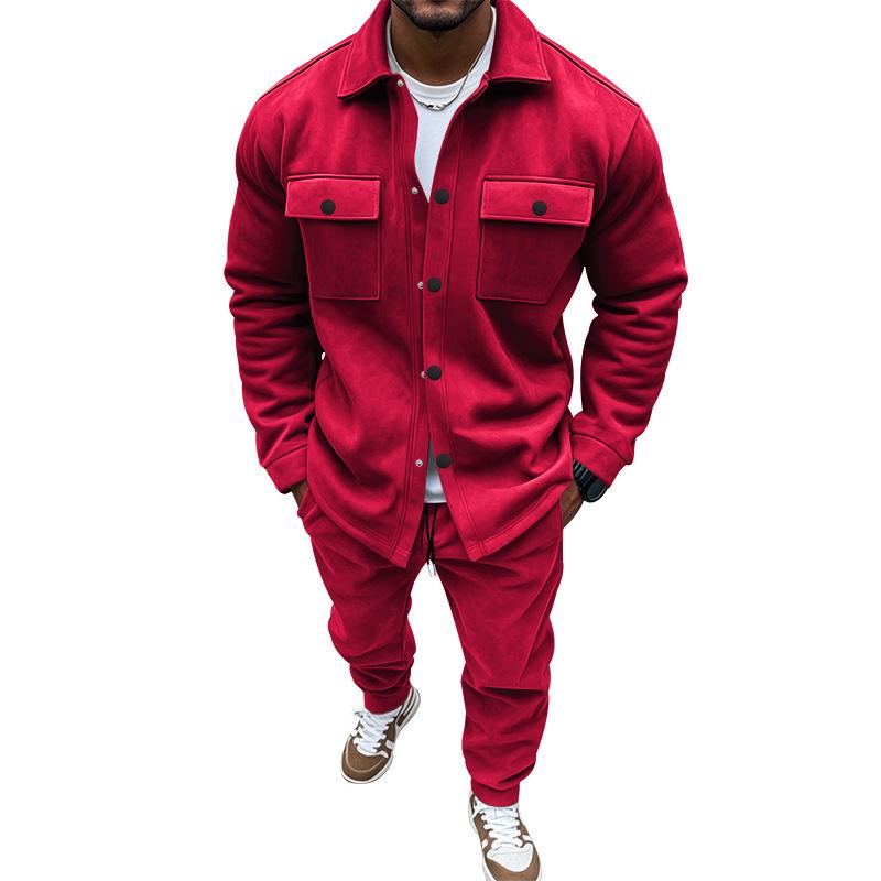 Men s European and American Autumn/Winter Suede Velvet Jacket and Casual Pants Set Extra Large (XL) червоний
Men s European and American Autumn/Winter Suede Velvet Jacket and Casual Pants Set Extra Large (XL) червоний