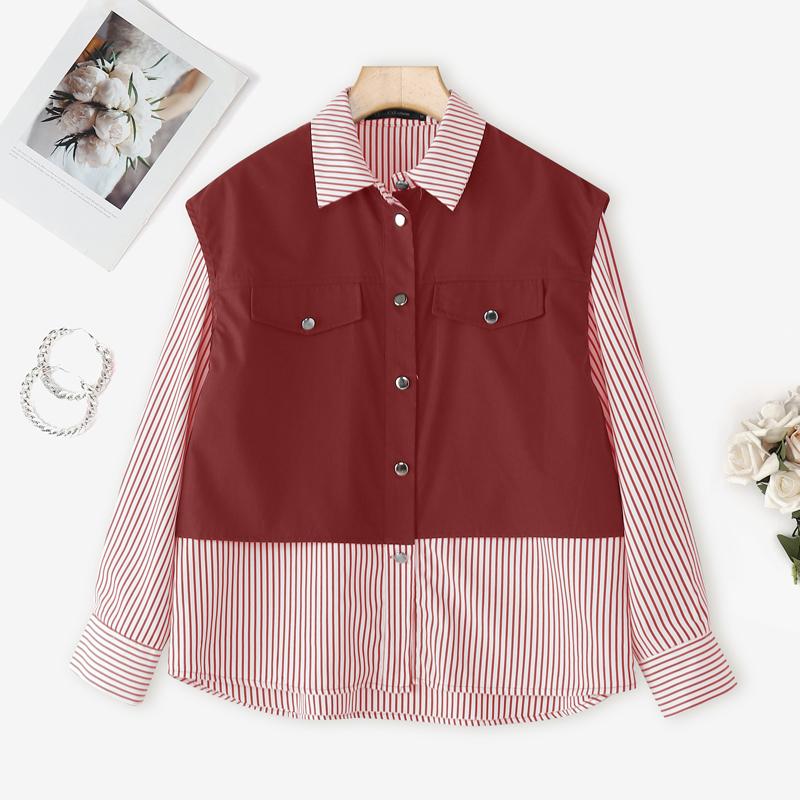 ZANZEA Women Casual Long Sleeve Stripe Print Patchwork Blouse 3XL
ZANZEA Women Casual Long Sleeve Stripe Print Patchwork Blouse 3XL
