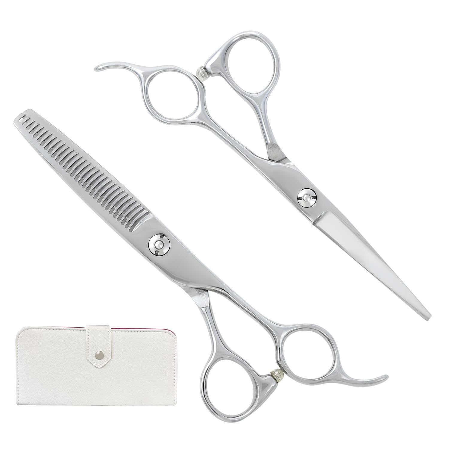 a Japanese manufacturer of professional offers a KO thinning scissors set with a cut rate for professional Axis, scissors, 5.5-inch 25% hairdressers.
a Japanese manufacturer of professional offers a KO thinning scissors set with a cut rate for professional Axis, scissors, 5.5-inch 25% hairdressers.