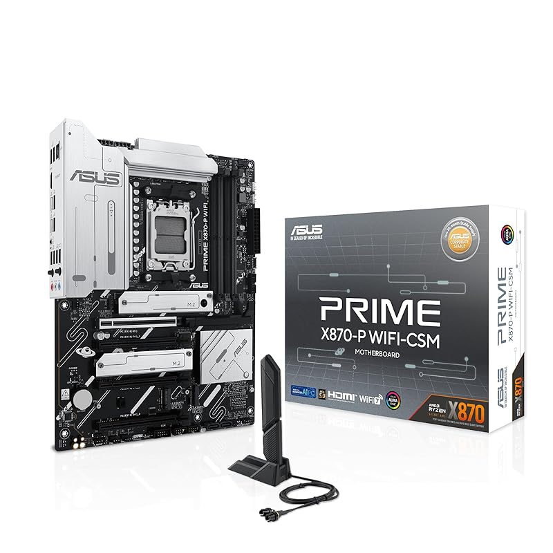 ASUS PRIME X870-P WIFI-CSM Сумісність з серією AMD Ryzen 9000 AM5 X870 Материнська плата ATX з чипсетом/продукт від внутрішнього авторизованого дистриб ютора
ASUS PRIME X870-P WIFI-CSM Сумісність з серією AMD Ryzen 9000 AM5 X870 Материнська плата ATX з чипсетом/продукт від внутрішнього авторизованого дистриб ютора