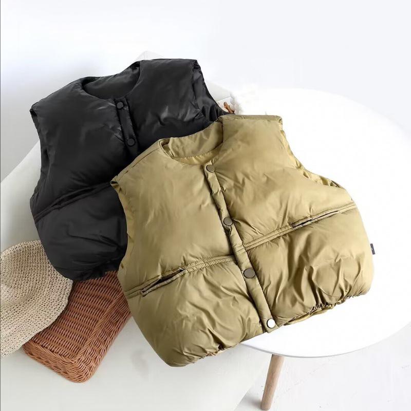 Korean-Style Kids Down Cotton Vest: Thick, Warm Sleeveless Jacket for Small to Medium Children 120-130 cm чорний
Korean-Style Kids Down Cotton Vest: Thick, Warm Sleeveless Jacket for Small to Medium Children 120-130 cm чорний