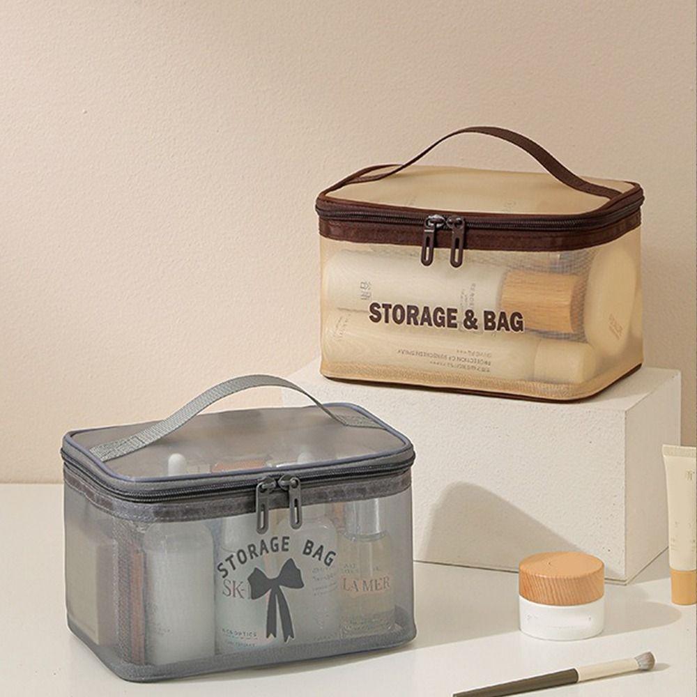 Large Capacity Toiletry Bag Breathable Make Up Organizer Bag Casual Mesh Cosmetic Bag Outdoor сірий
Large Capacity Toiletry Bag Breathable Make Up Organizer Bag Casual Mesh Cosmetic Bag Outdoor сірий