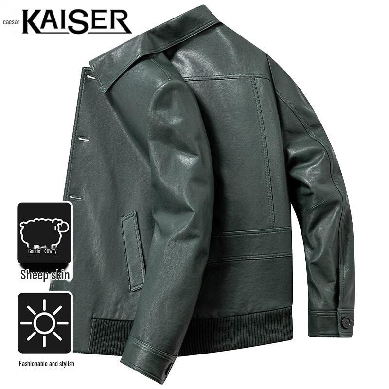 KAISER Мужская куртка из натуральной овчины с лацканами, мотоциклетная кожаная куртка 2XL
KAISER Мужская куртка из натуральной овчины с лацканами, мотоциклетная кожаная куртка 2XL